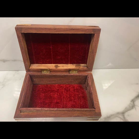 Authentic Wooden Jewelry Box (India) - Picture 2 of 4